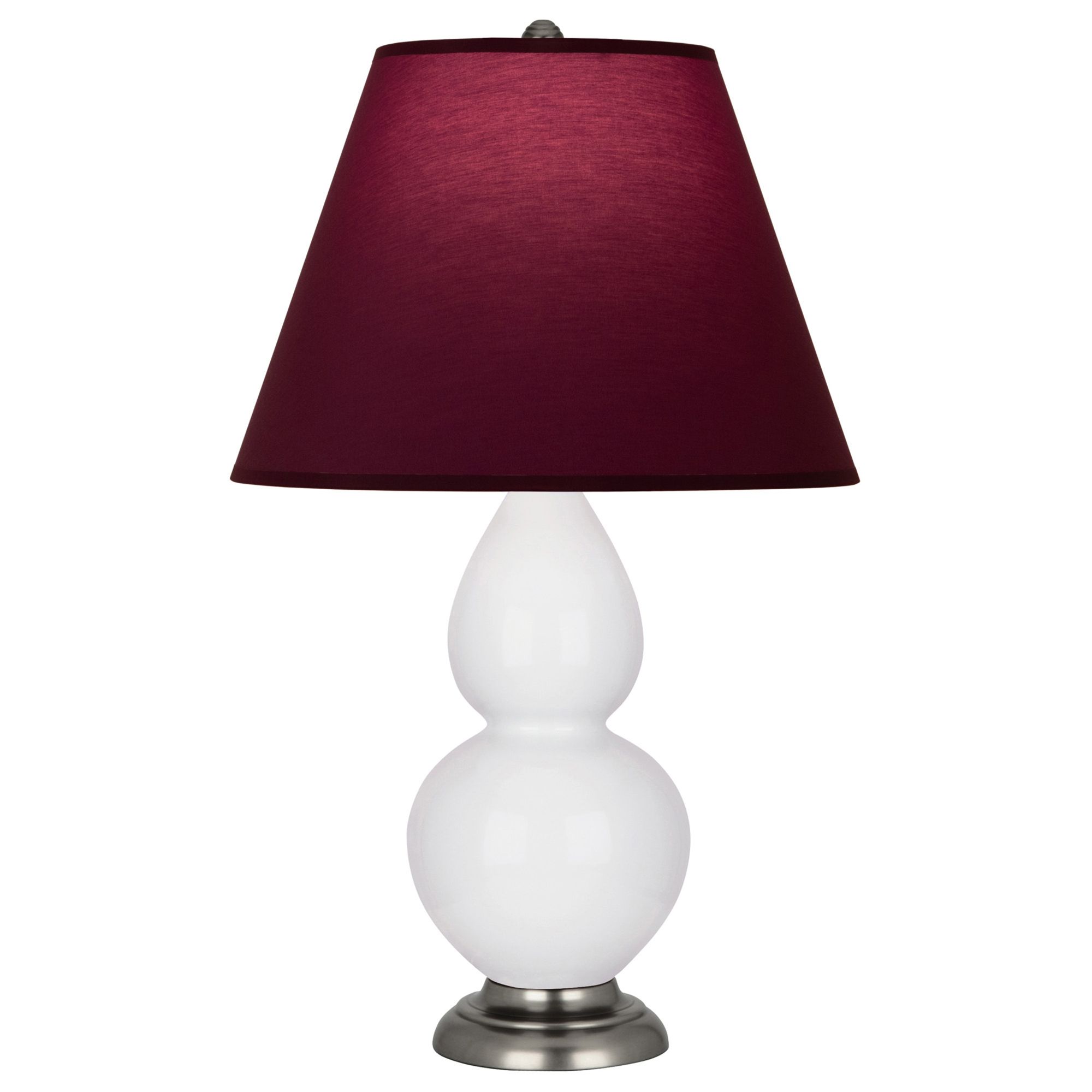 Image 2 Double Gourd 22.75"H Daisy And Silver Lamp w/ Plum And Lavender Shade more views