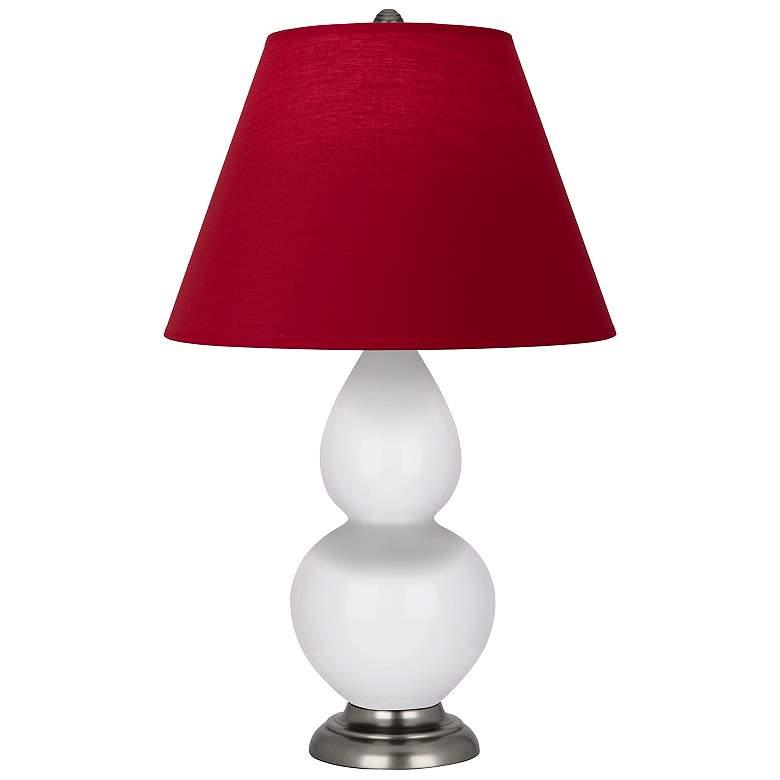 Image 1 Double Gourd 22.75"H Daisy And Silver Lamp w/ Rose And Ink Shade