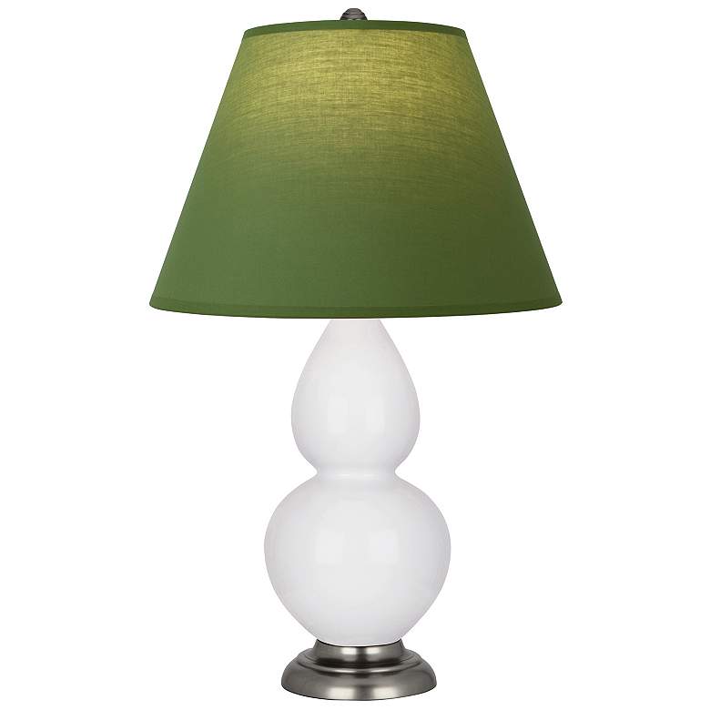 Image 1 Double Gourd 22.75"H Daisy And Silver Lamp w/ Tea And Taupe Shade