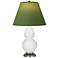 Double Gourd 22.75"H Daisy And Silver Lamp w/ Tea And Taupe Shade