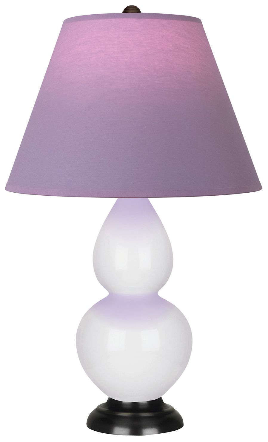Double Gourd 22.75"H Daisy & Bronze Lamp w/ Lavender & Plum Made to Order