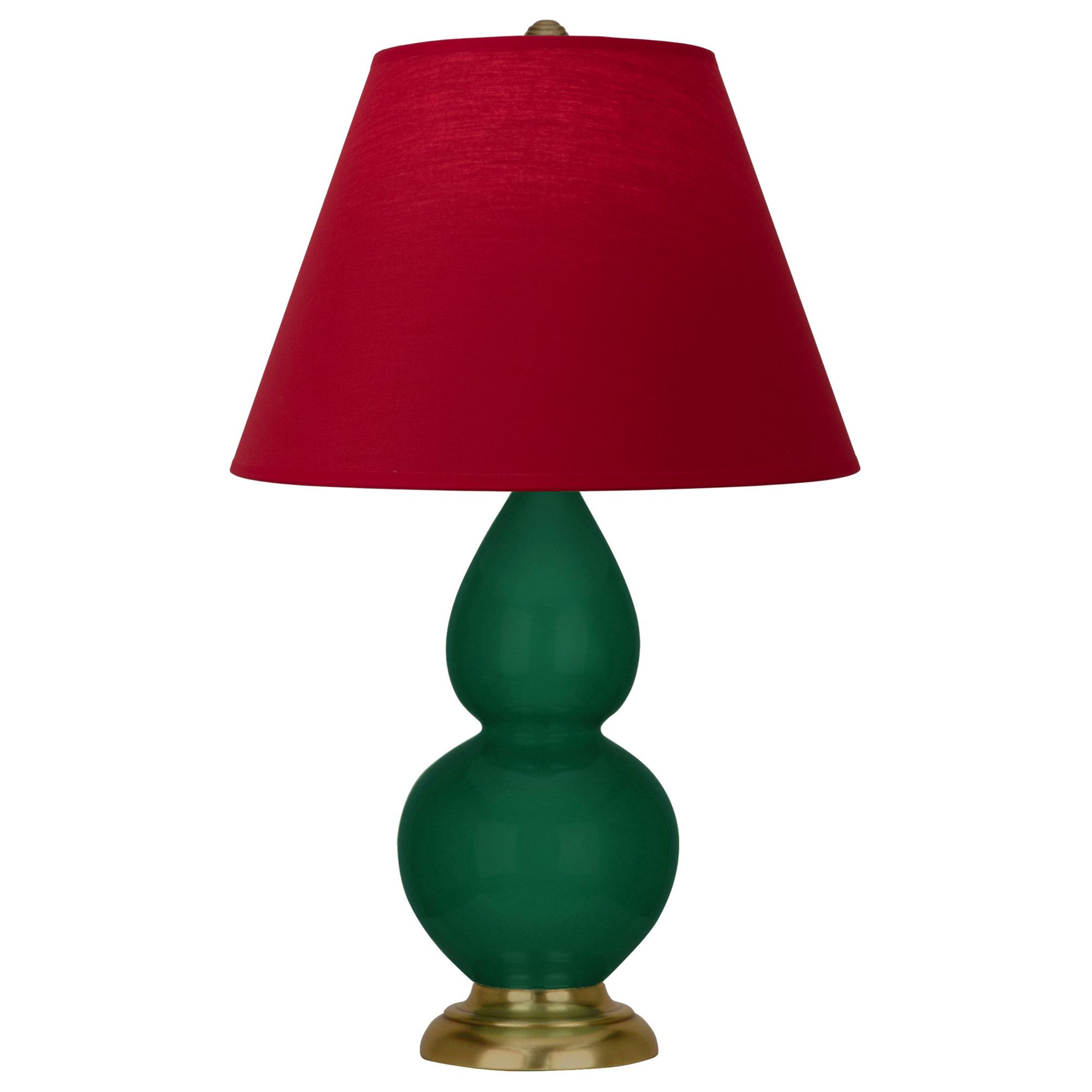 Image 2 Double Gourd 22.75"H Jungle And Brass Lamp w/ Rose And Ink Made to Order more views