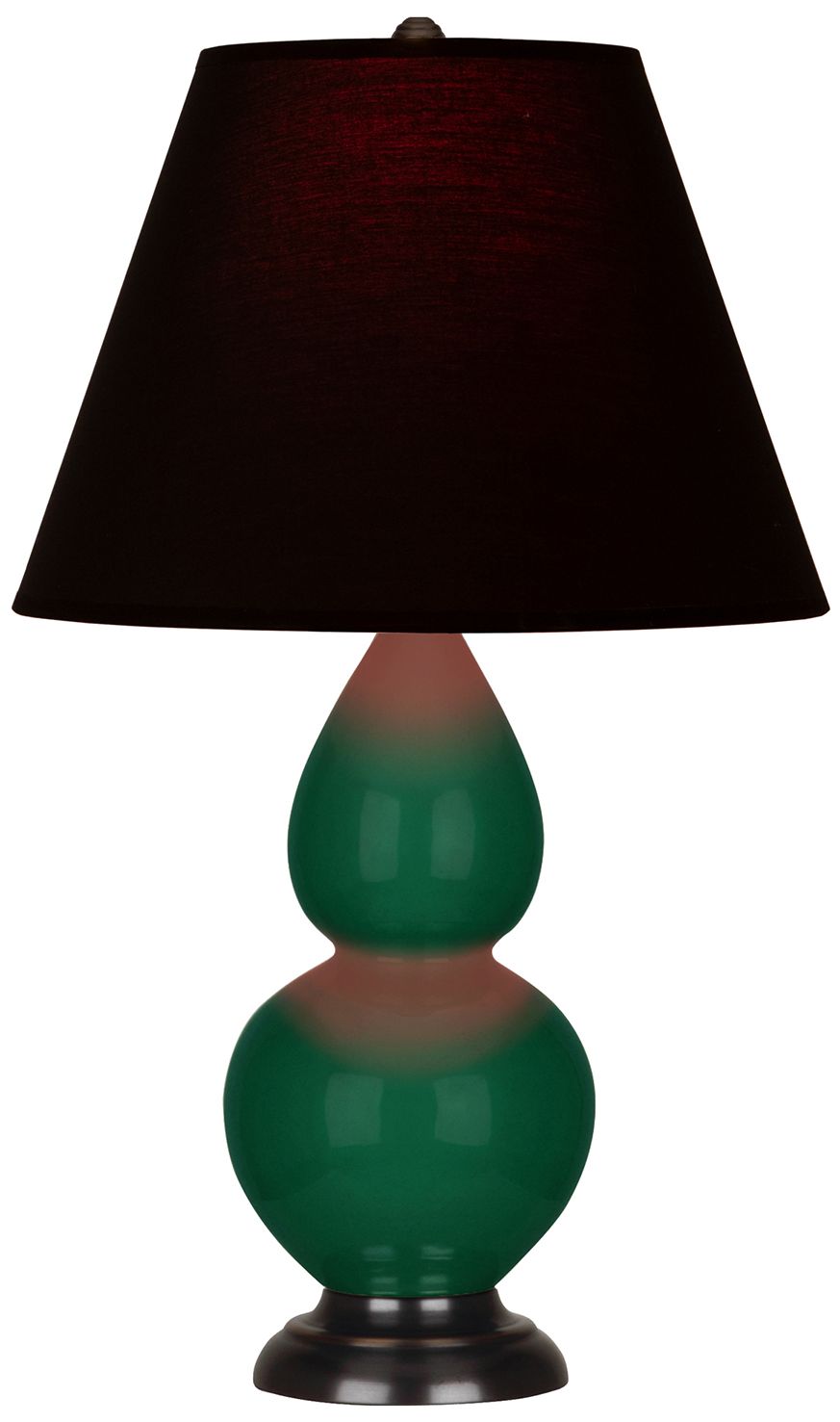 Double Gourd 22.75"H Jungle And Bronze Lamp w/ Ink And Rose Made to Order