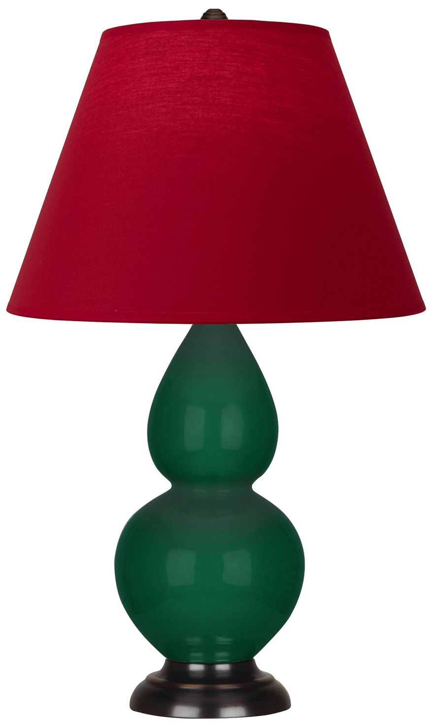 Double Gourd 22.75"H Jungle And Bronze Lamp w/ Rose And Ink Made to Order