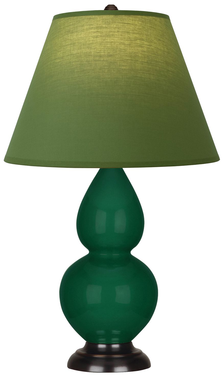 Double Gourd 22.75"H Jungle And Bronze Lamp w/ Tea And Taupe Made to Order