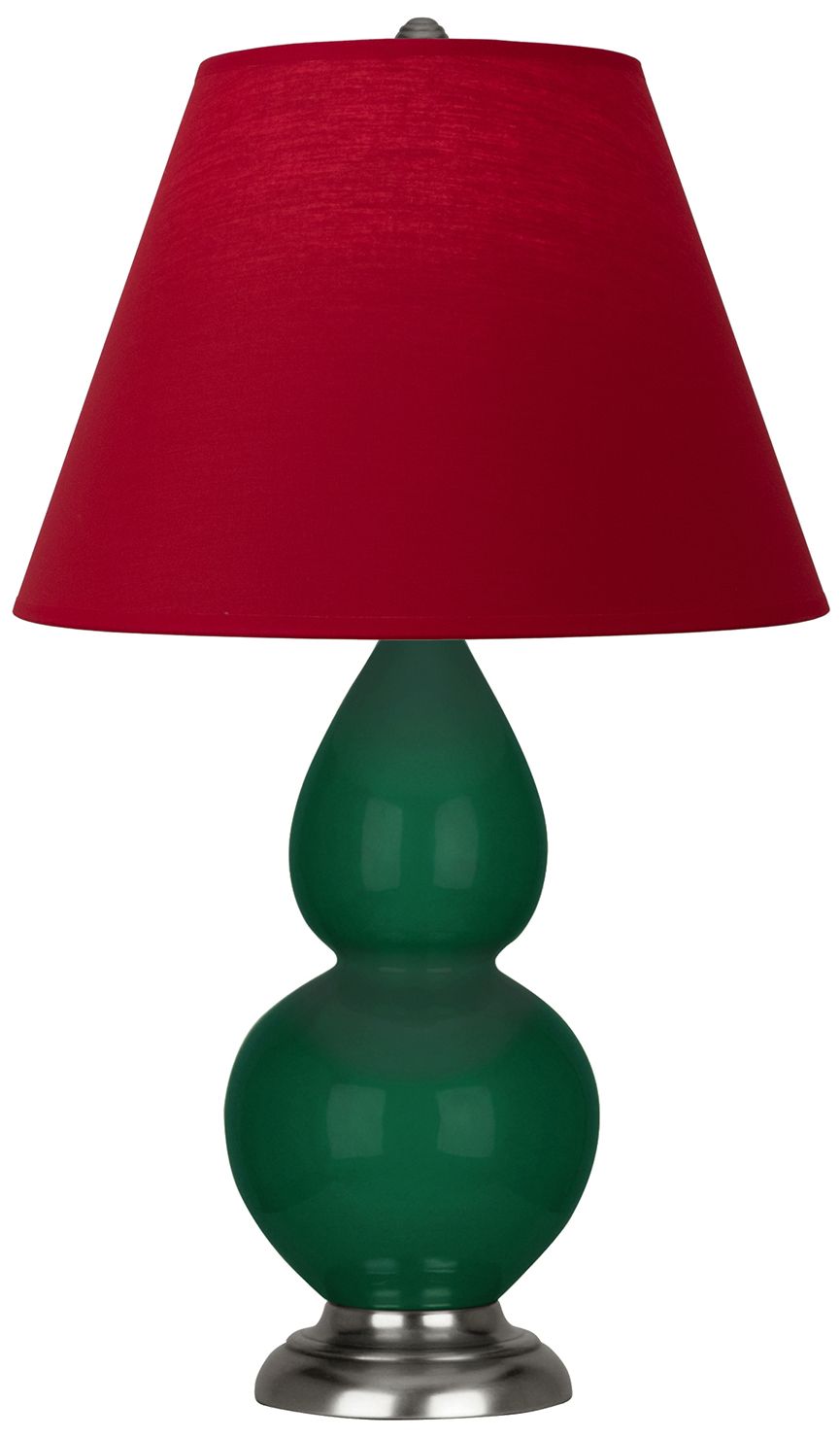 Double Gourd 22.75"H Jungle And Silver Lamp w/ Rose And Ink Made to Order