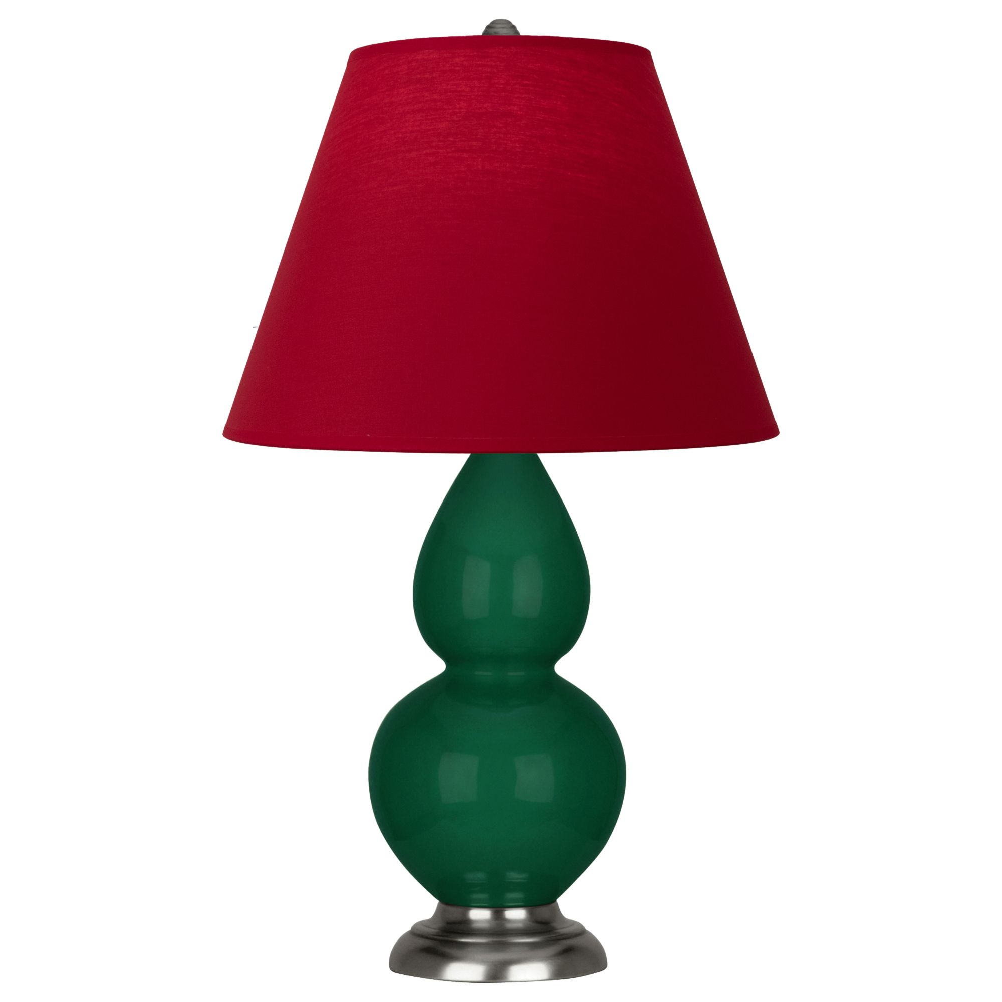 Image 2 Double Gourd 22.75"H Jungle And Silver Lamp w/ Rose And Ink Made to Order more views