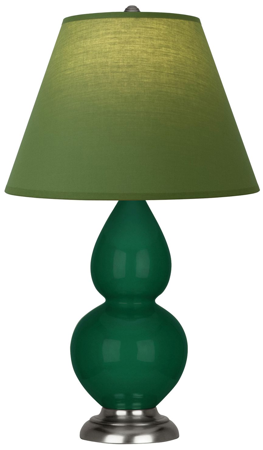 Double Gourd 22.75"H Jungle And Silver Lamp w/ Tea And Taupe Made to Order