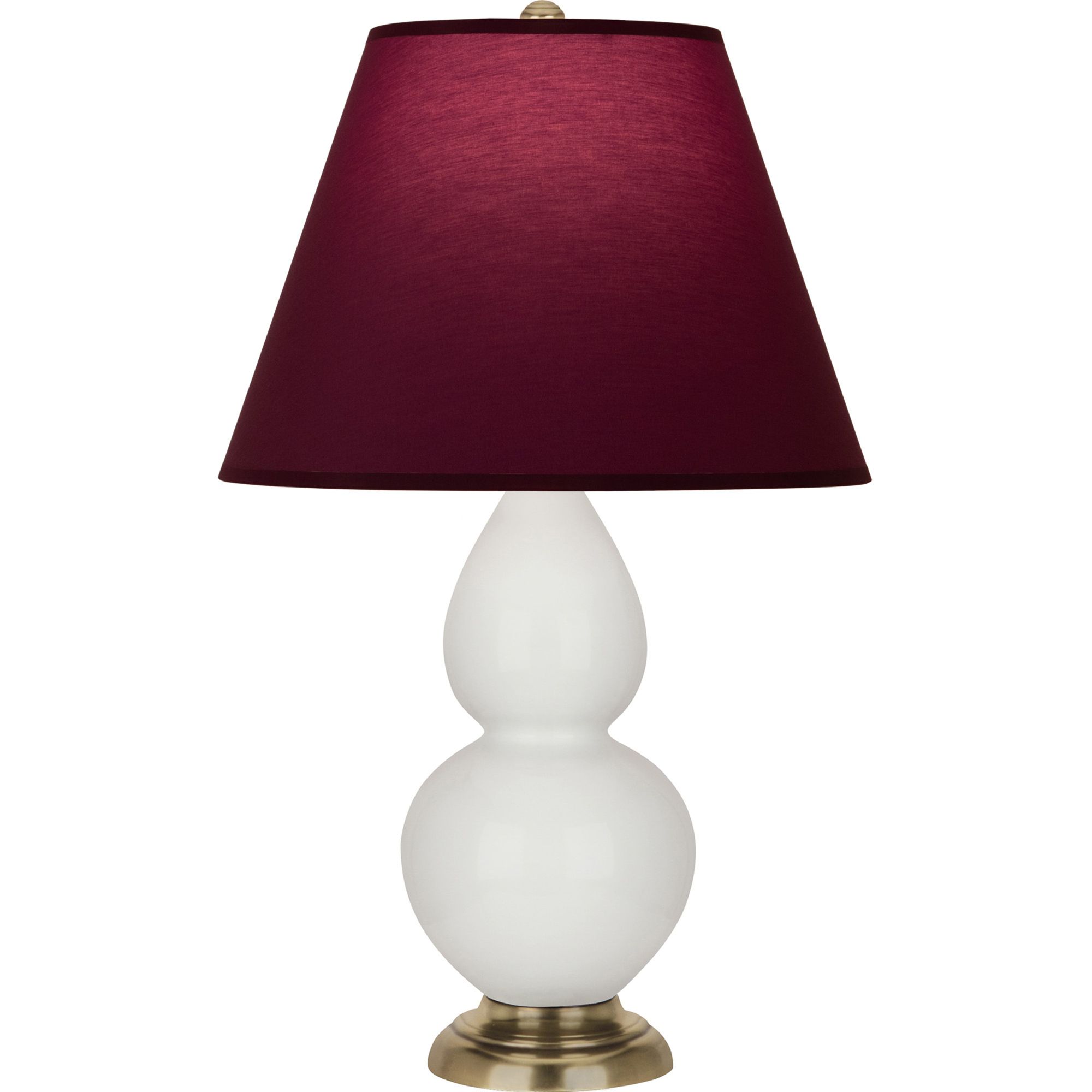 Image 2 Double Gourd 22.75"H Lily And Brass Lamp w/ Plum And Lavender Shade more views