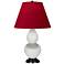 Double Gourd 22.75"H Lily And Bronze Lamp w/ Rose And Ink Shade