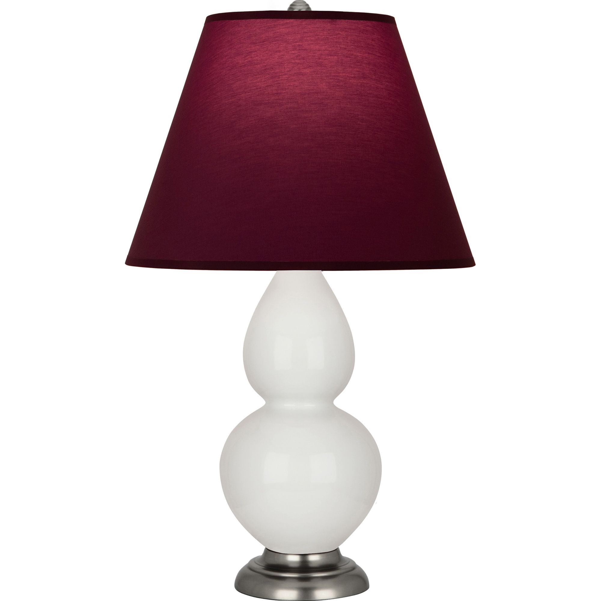 Image 2 Double Gourd 22.75"H Lily And Silver Lamp w/ Plum And Lavender Shade more views