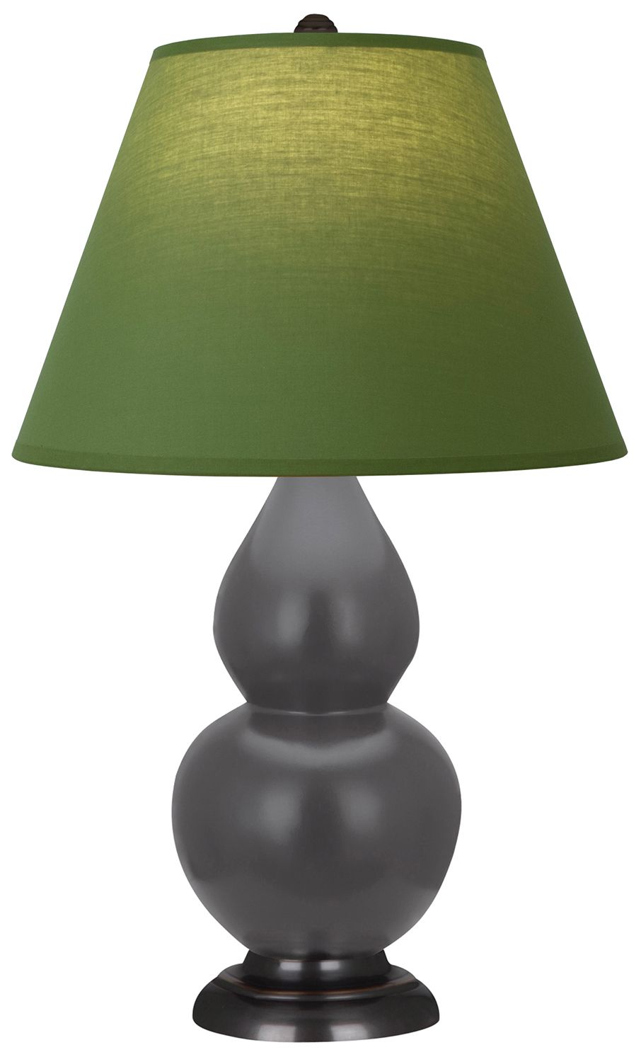 Double Gourd 22.75"H Matte Ash & Bronze Lamp w/ Tea & Taupe Made to Order