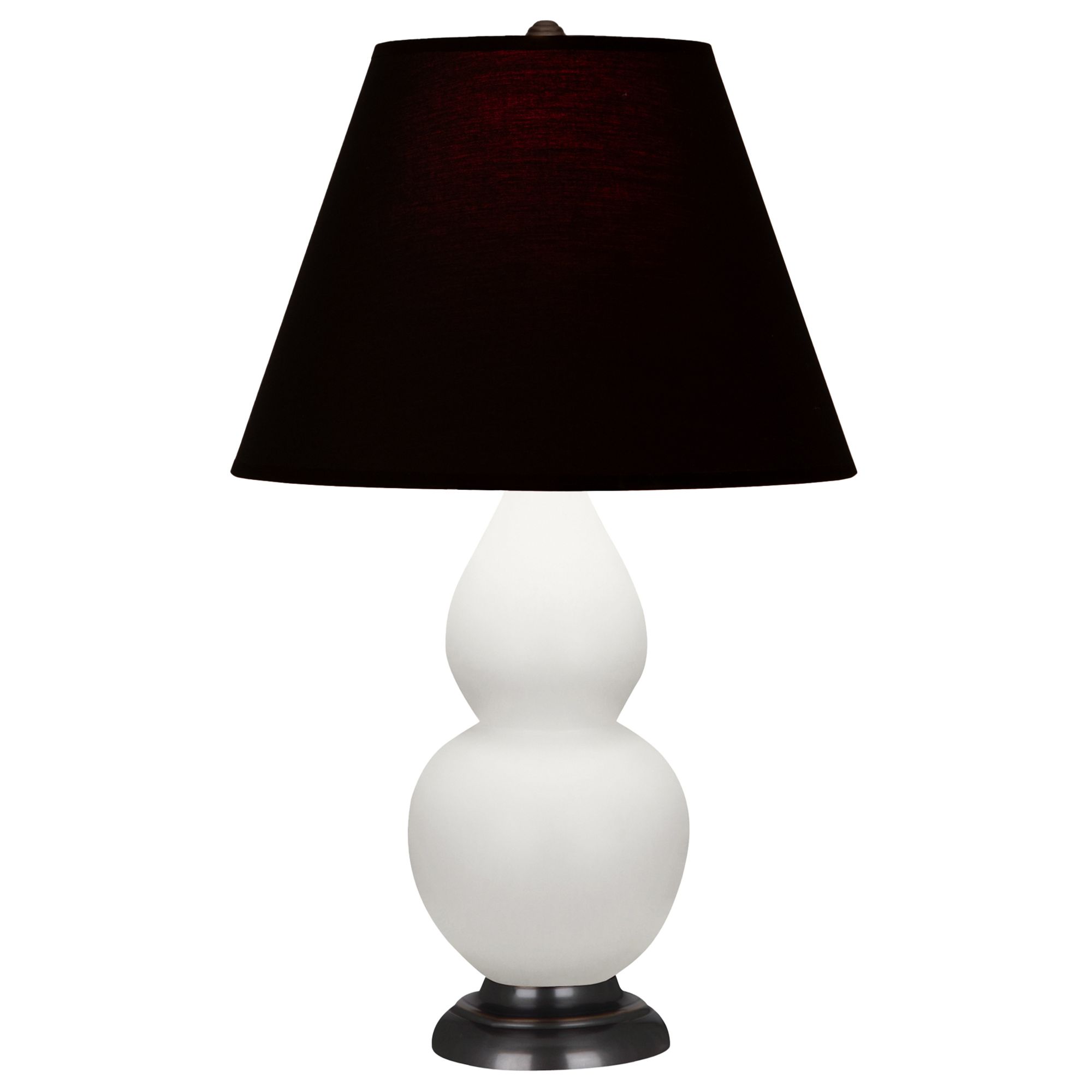 Image 2 Double Gourd 22.75"H Matte Daisy And Bronze Lamp w/ Ink And Rose Shade more views