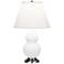 Double Gourd 22.75"H Matte Daisy And Silver Accent Lamp w/ Pearl Shade