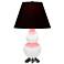 Double Gourd 22.75"H Matte Daisy And Silver Lamp w/ Ink And Rose Shade