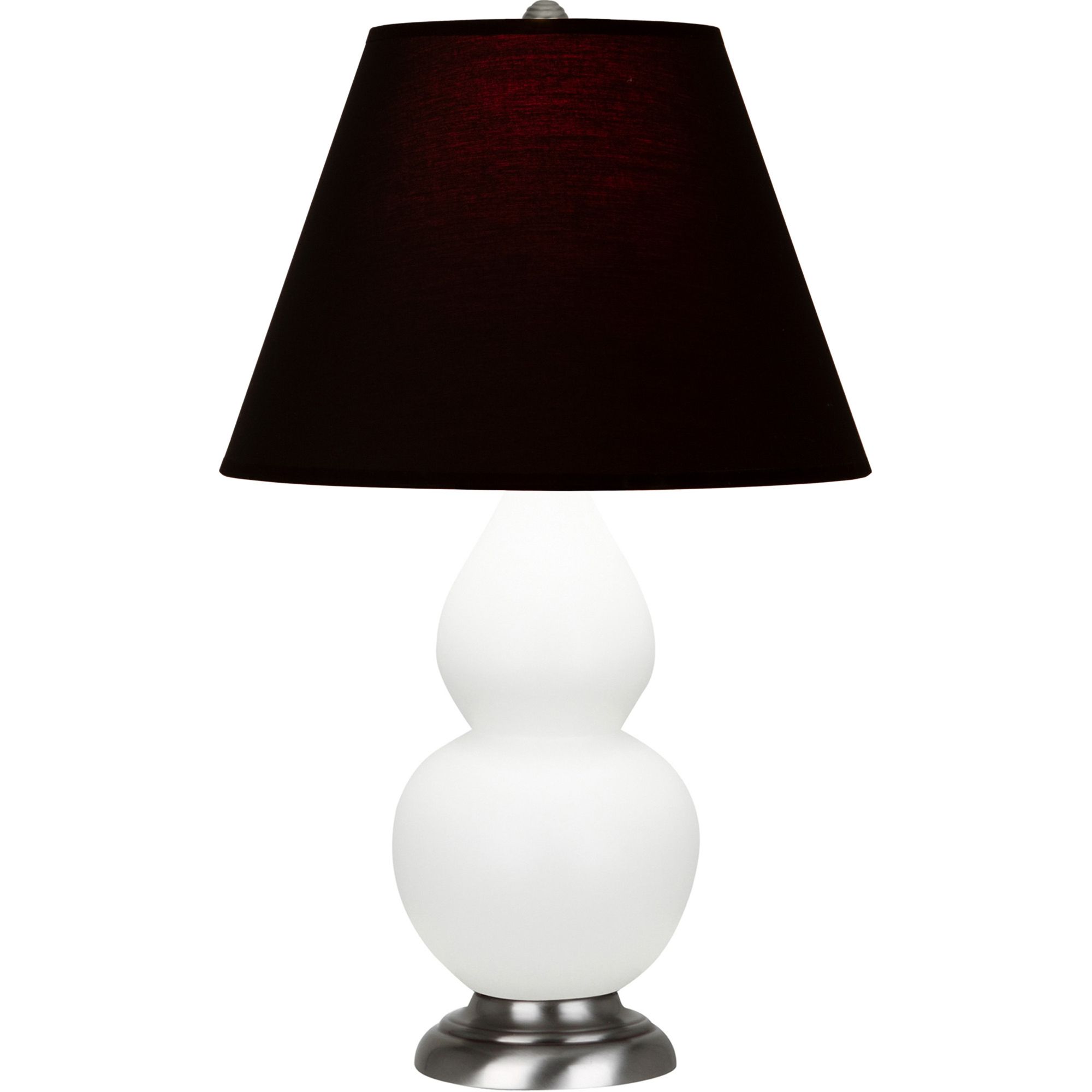 Image 2 Double Gourd 22.75"H Matte Daisy And Silver Lamp w/ Ink And Rose Shade more views