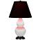 Double Gourd 22.75"H Matte Lily And Bronze Lamp w/ Ink And Rose Shade