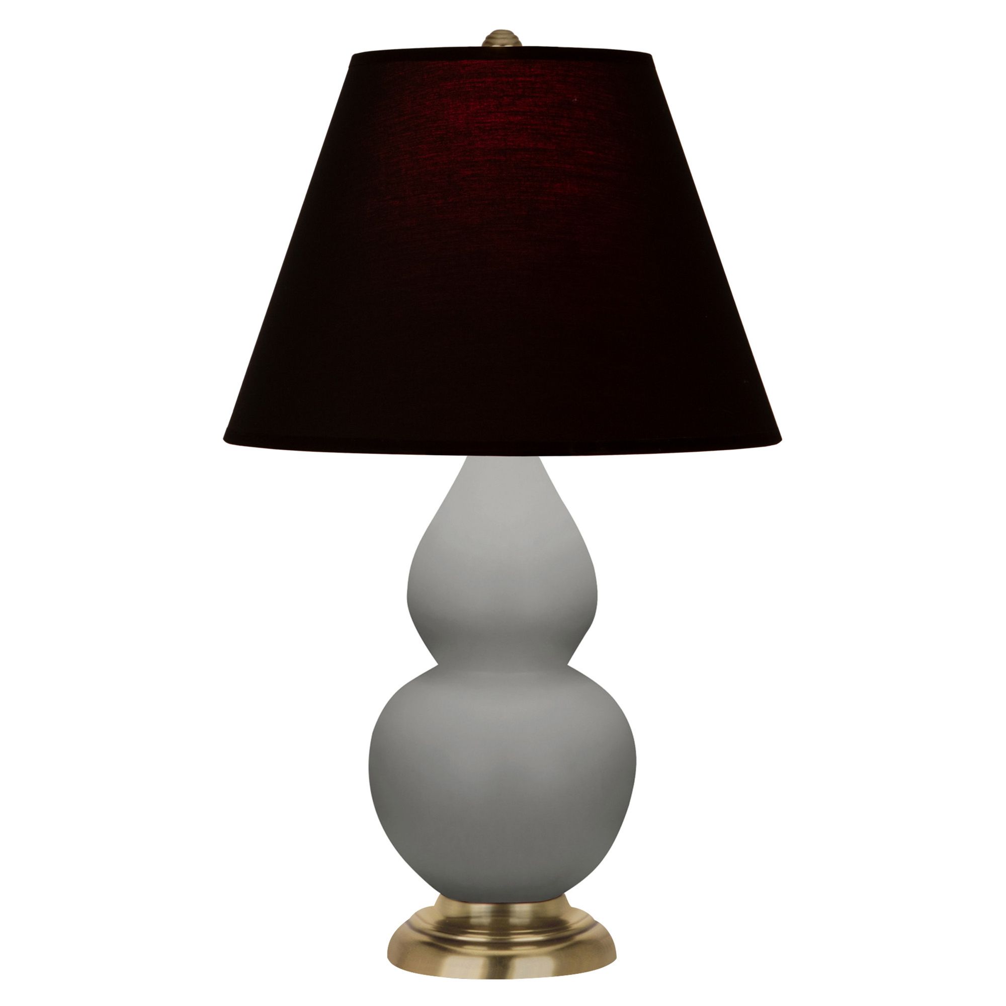Image 2 Double Gourd 22.75"H Matte Taupe Accent Lamp w/ Ink And Rose Shade more views