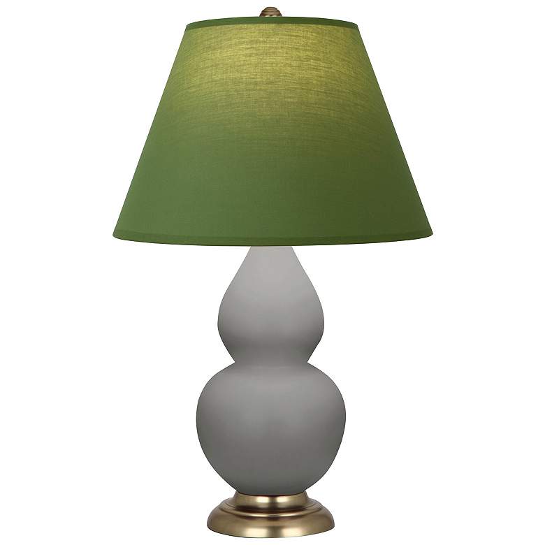 Image 1 Double Gourd 22.75"H Matte Taupe Lamp w/ Tea Green And Taupe Shade