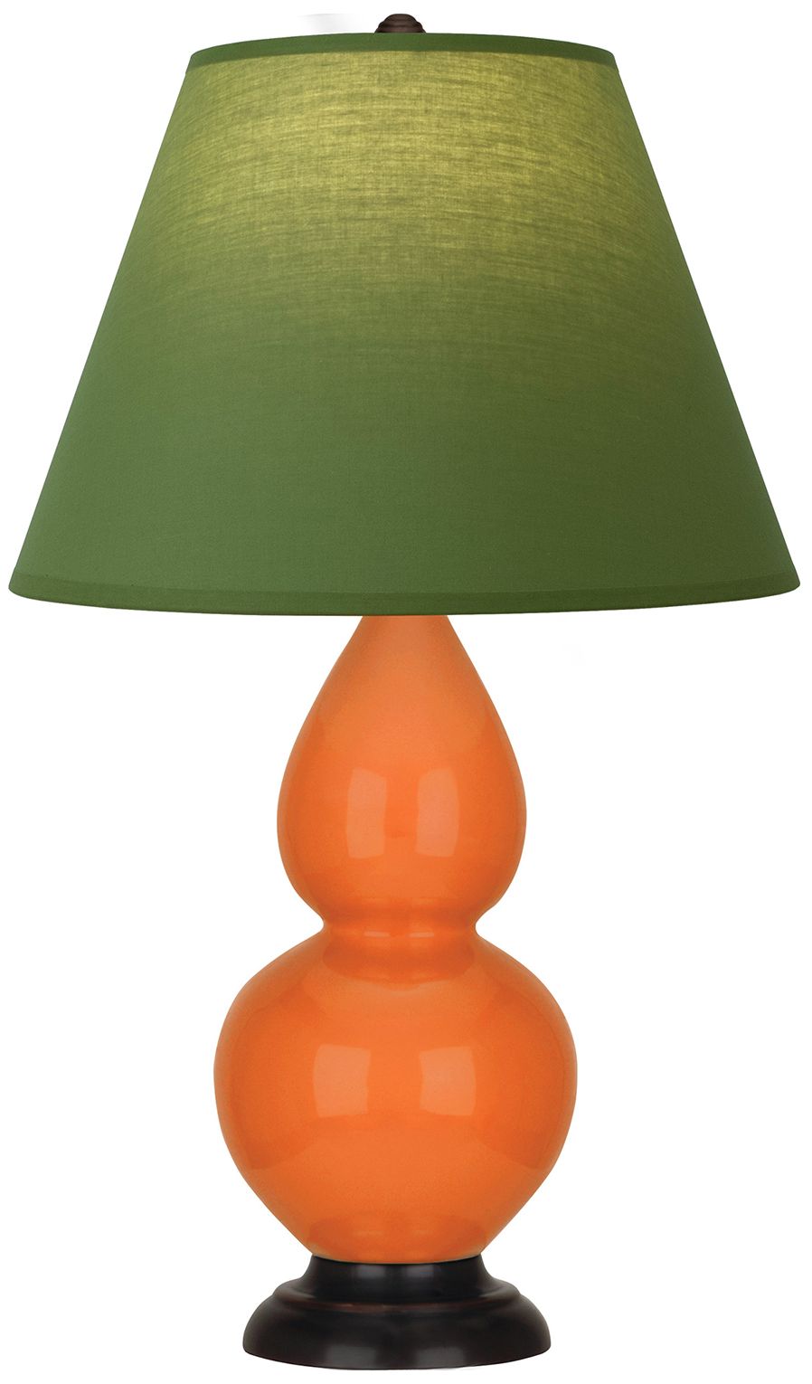 Double Gourd 22.75"H Pumpkin & Bronze Lamp w/ Tea & Taupe Made to Order