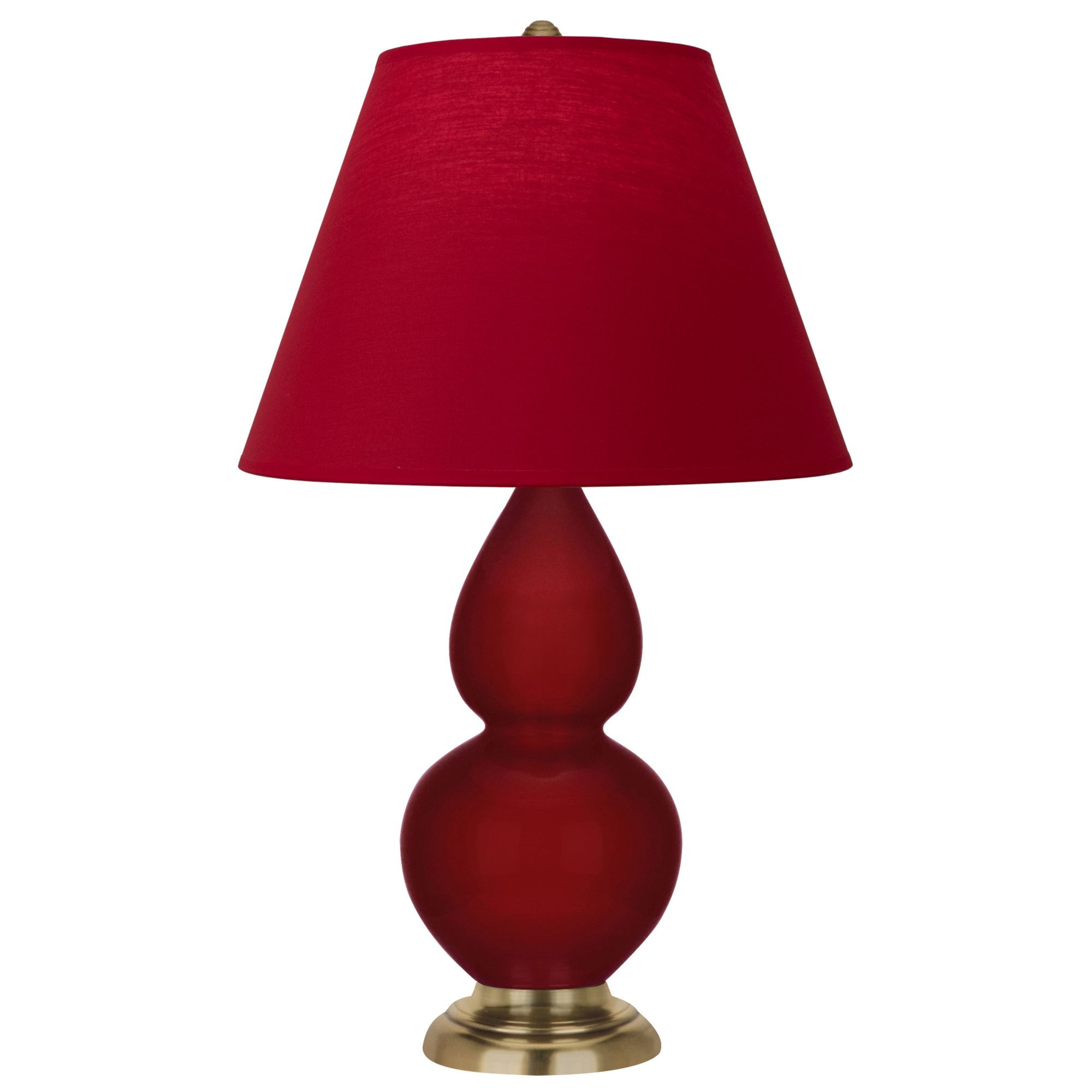 Image 2 Double Gourd 22.75"H Sangria And Brass Lamp w/ Rose And Ink Shade more views