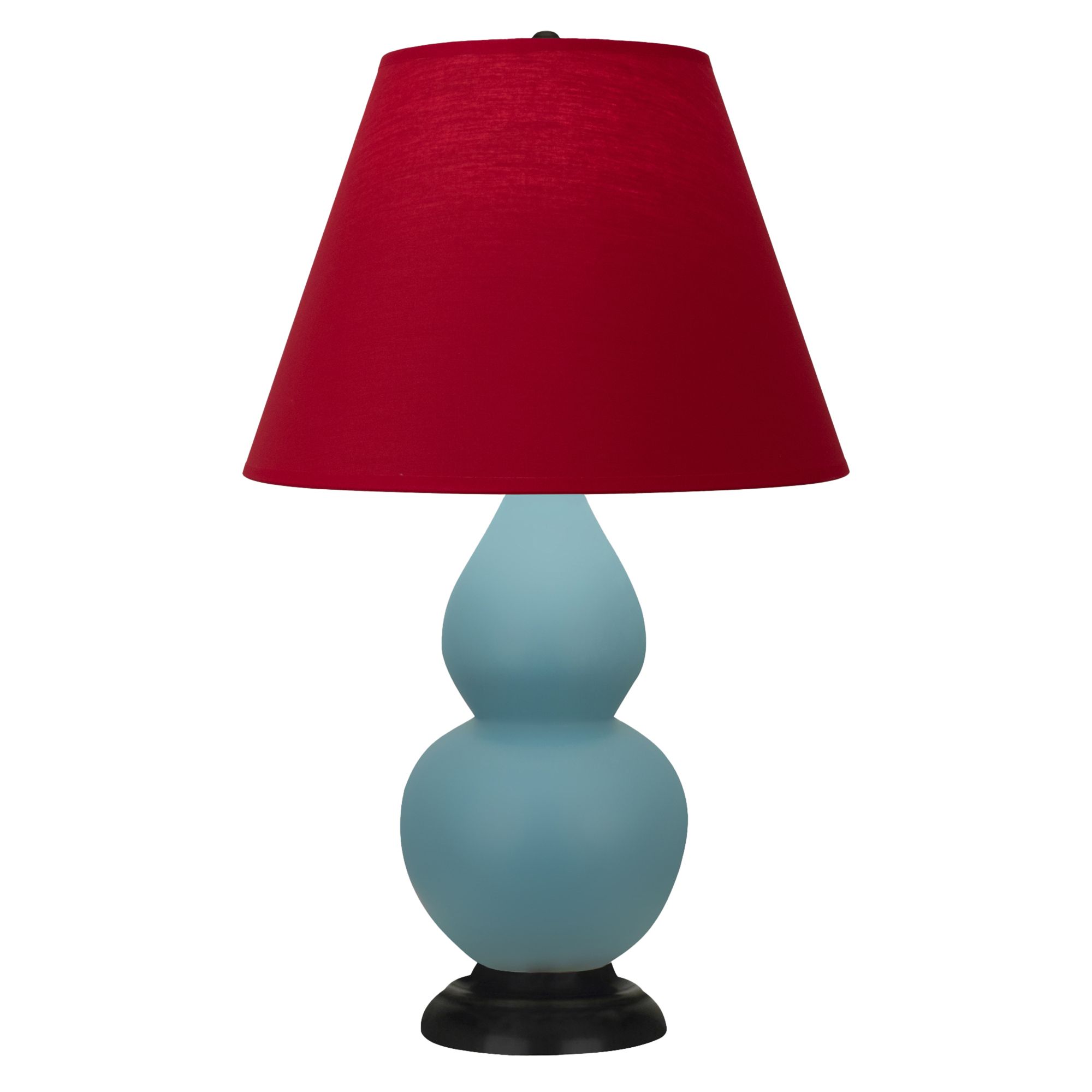 Image 2 Double Gourd 22.75"H Steel Blue And Bronze Lamp w/ Rose And Ink Shade more views