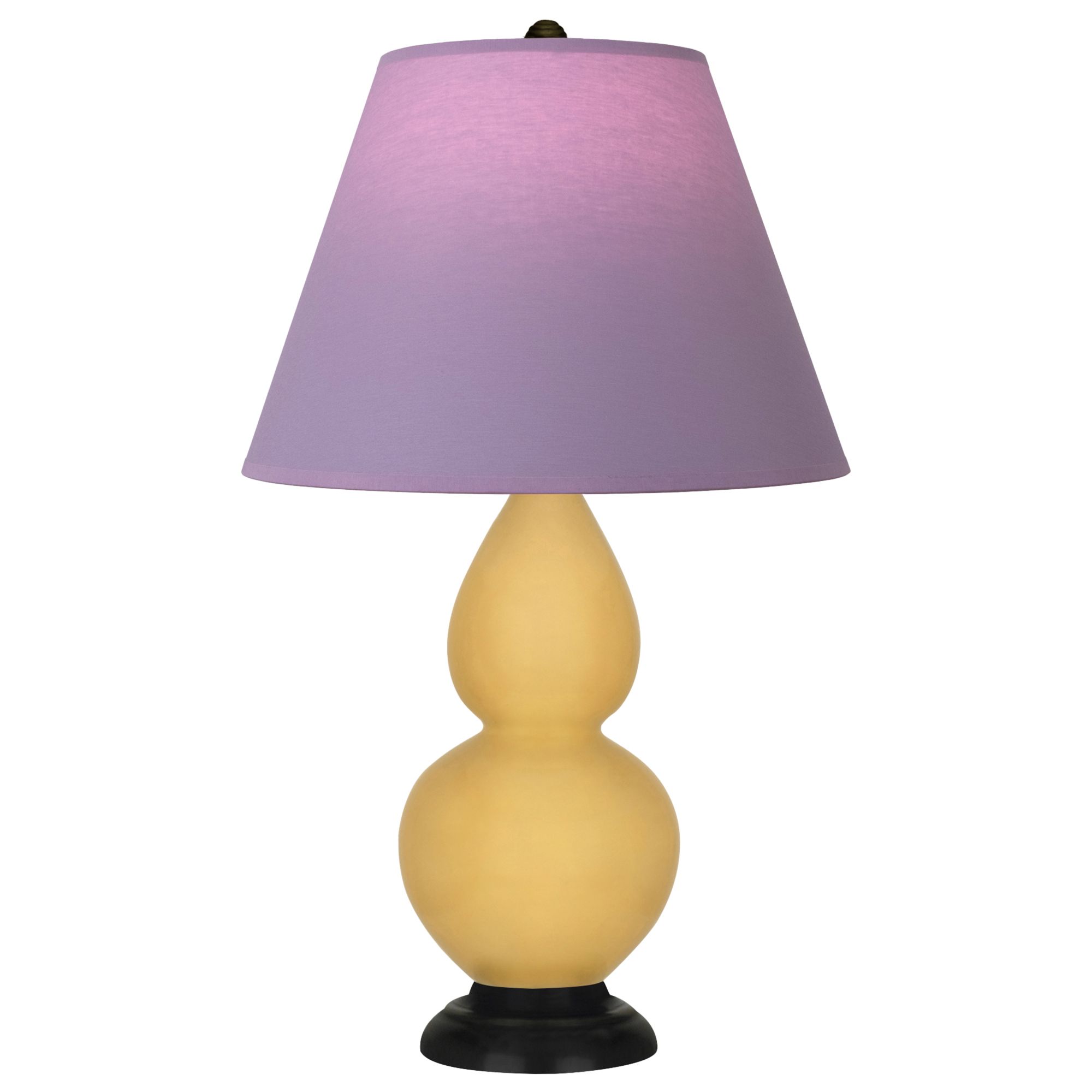Image 2 Double Gourd 22.75"H Sunset And Bronze Lamp w/ Lavender And Plum Shade more views