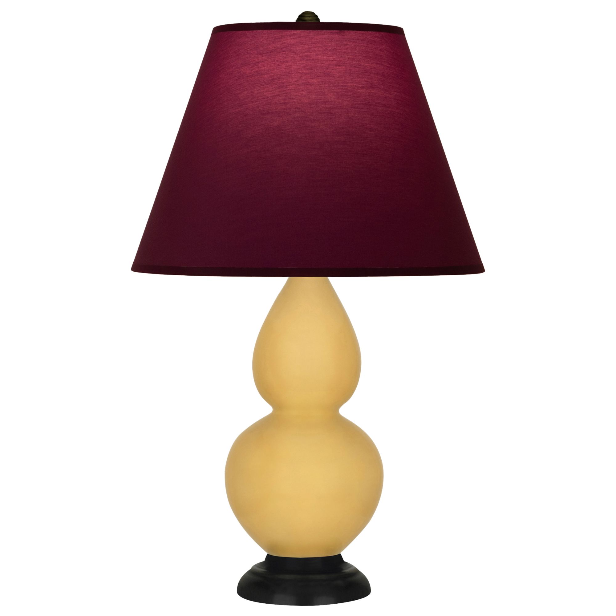 Image 2 Double Gourd 22.75"H Sunset And Bronze Lamp w/ Plum And Lavender Shade more views