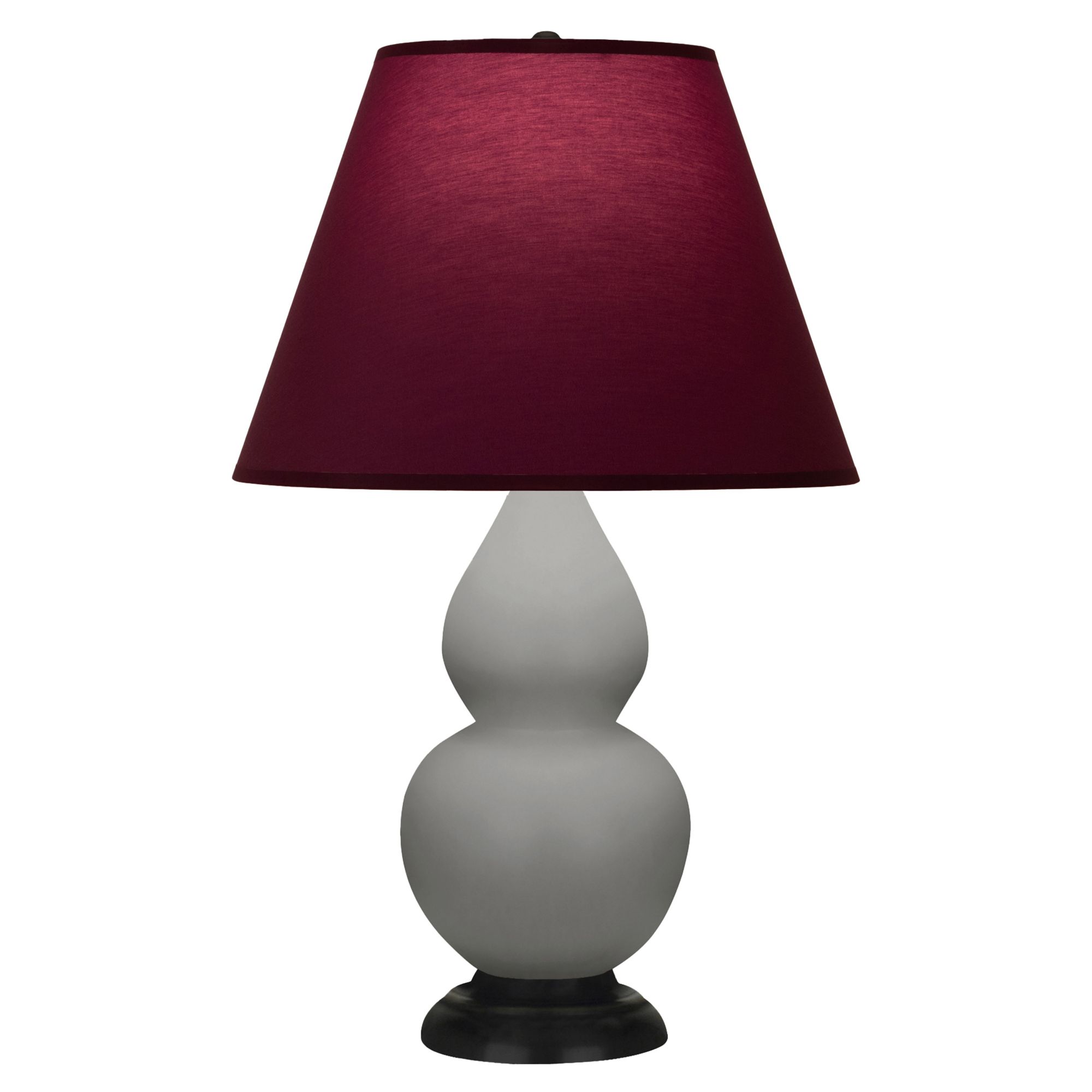 Image 2 Double Gourd 22.75"H Taupe And Bronze Lamp w/ Plum And Lavender Shade more views