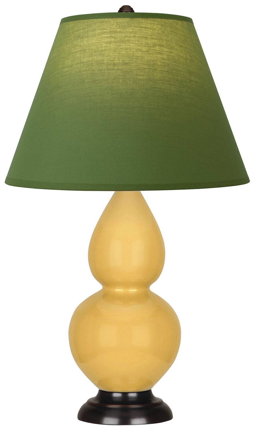 Double Gourd 22.75"H Yellow And Bronze Lamp w/ Tea And Taupe Made to Order