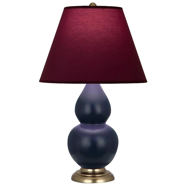 Image 1 Double Gourd 22.75" High Small Plum And Antique Brass Accent Lamp