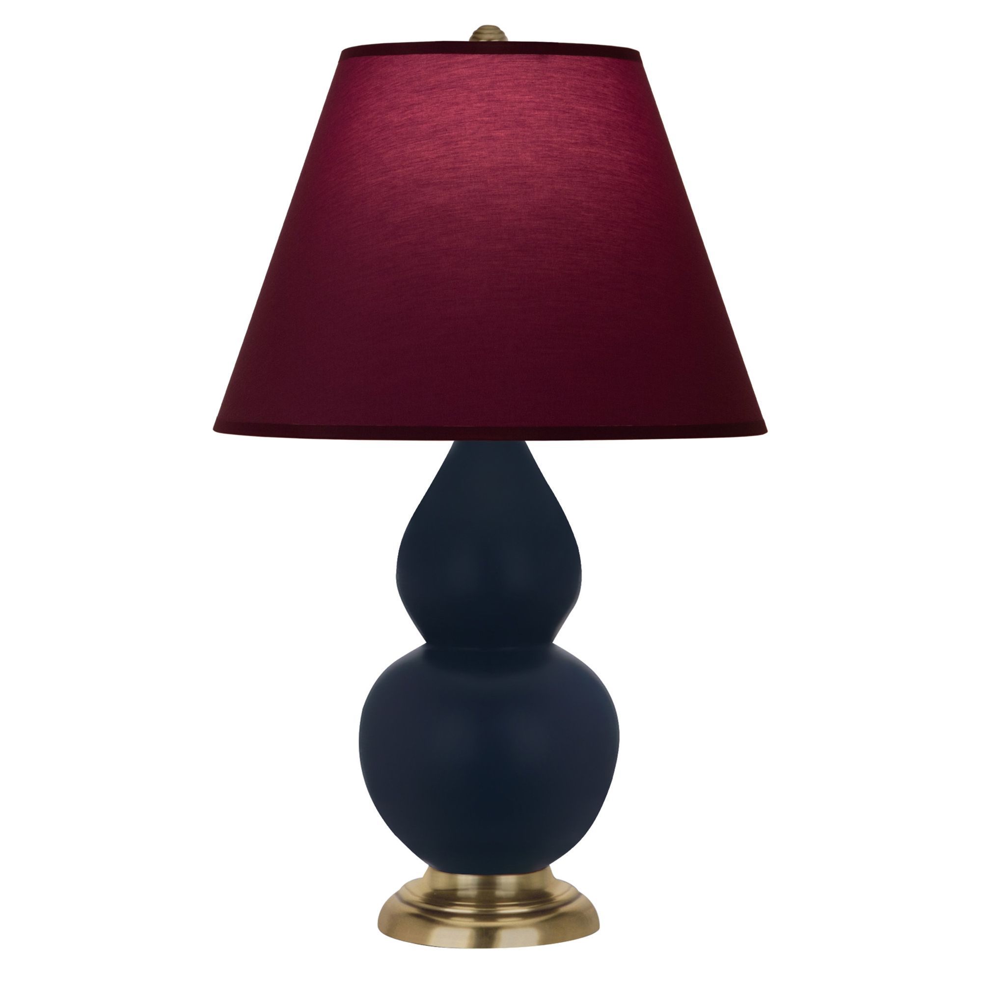 Image 2 Double Gourd 22.75" High Small Plum And Antique Brass Accent Lamp more views