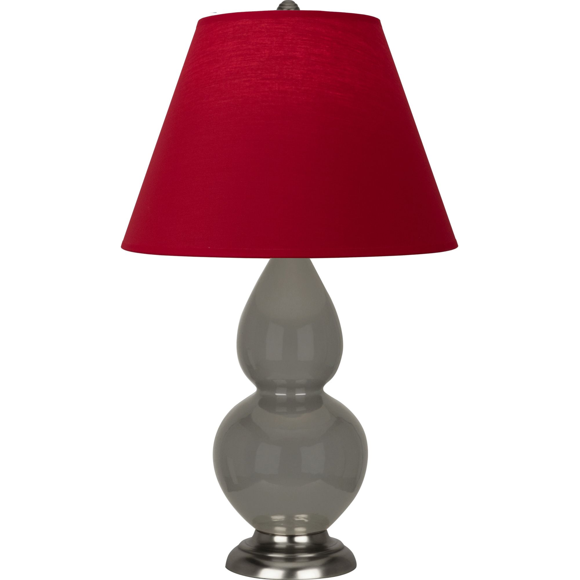 Image 2 Double Gourd 22.75"H Ash And Silver Lamp w/ Rose And Ink Shade more views