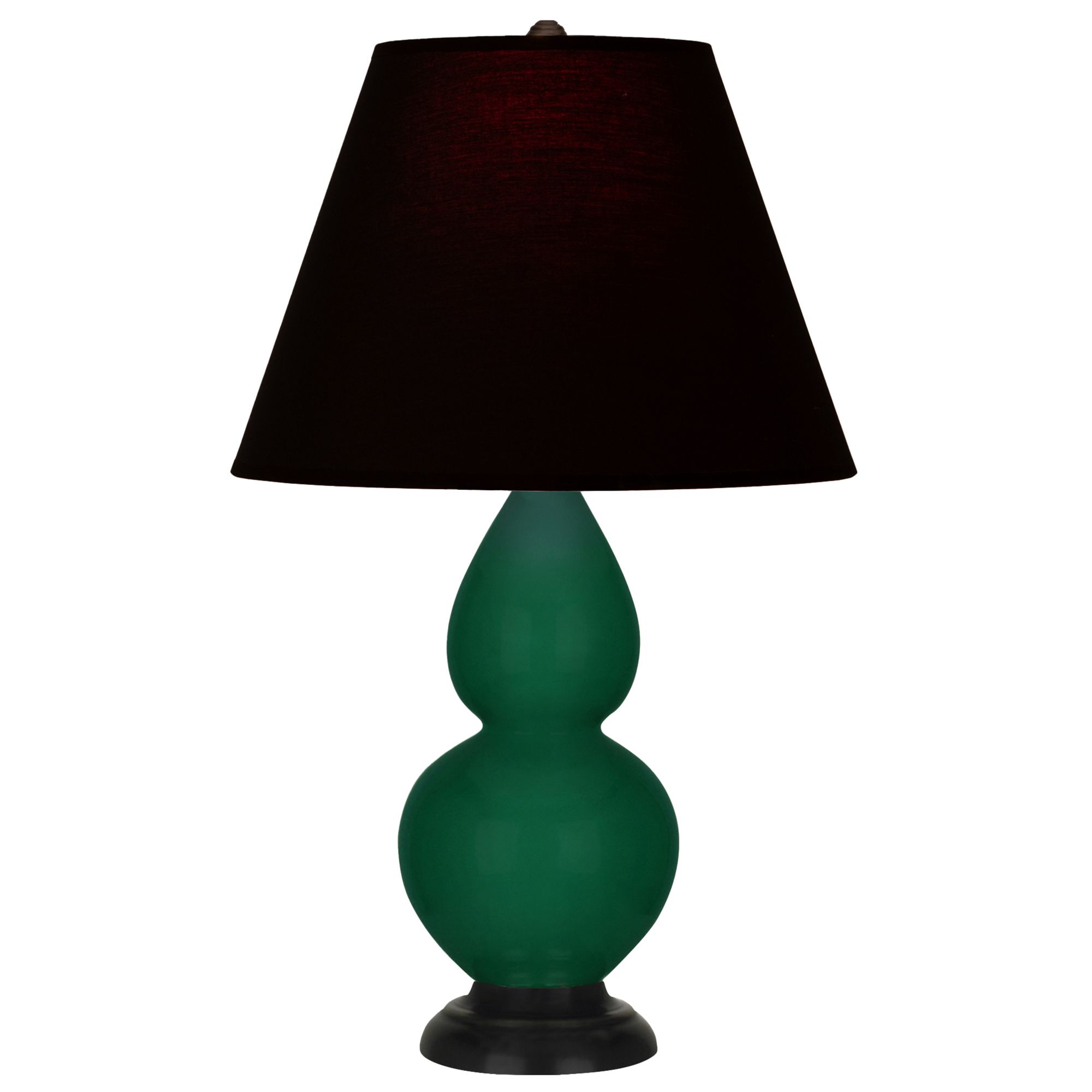 Image 2 Double Gourd 22.75"H Jungle And Bronze Lamp w/ Ink And Rose Shade more views