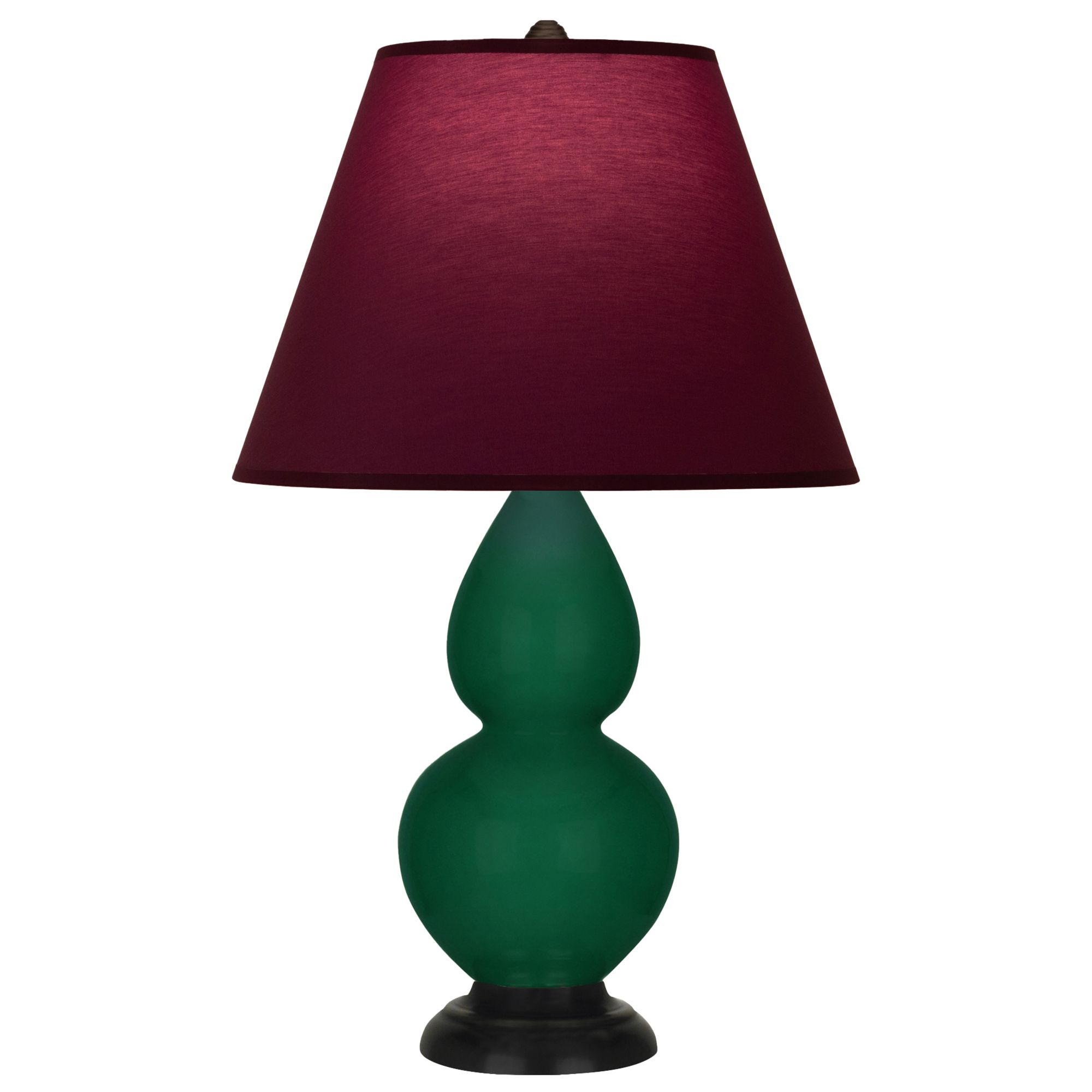 Image 2 Double Gourd 22.75"H Jungle And Bronze Lamp w/ Plum And Lavender Shade more views