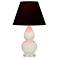 Double Gourd 22"H Bone And Lucite Accent Lamp w/ Ink And Rose Shade