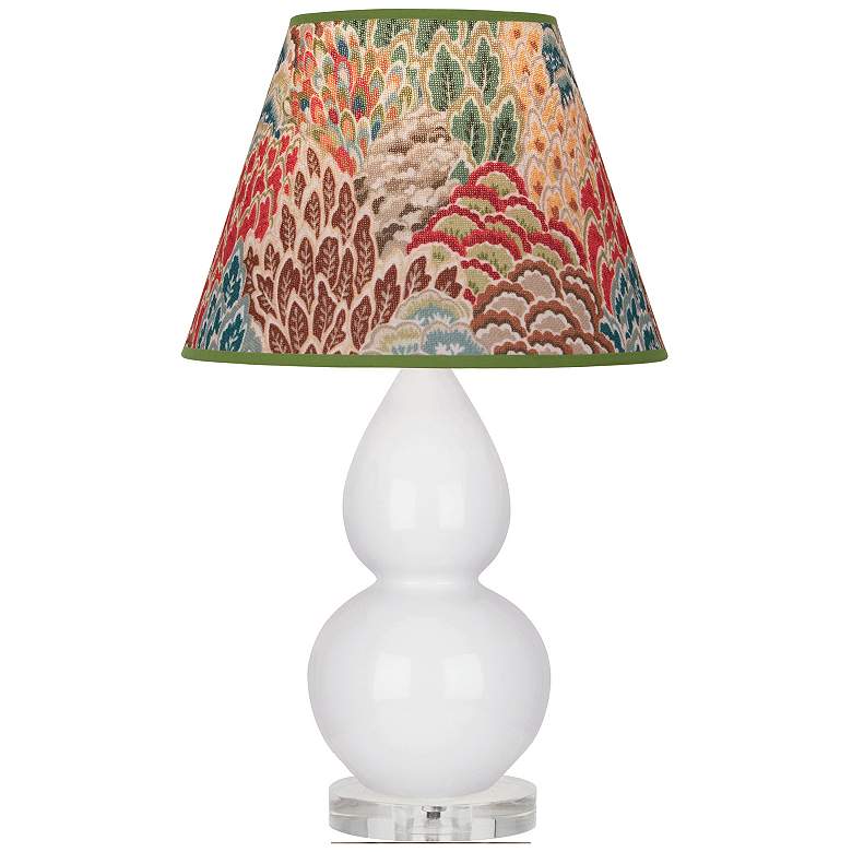 Image 1 Double Gourd 22"H Daisy And Lucite Accent Lamp w/ Fall Floral Shade