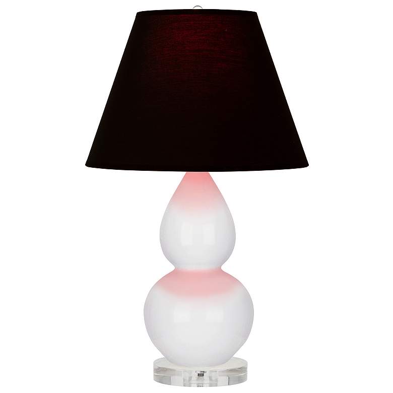 Image 1 Double Gourd 22"H Daisy And Lucite Accent Lamp w/ Ink And Rose Shade