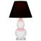 Double Gourd 22"H Daisy And Lucite Accent Lamp w/ Ink And Rose Shade