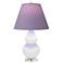 Double Gourd 22"H Daisy And Lucite Lamp w/ Lavender And Plum Shade