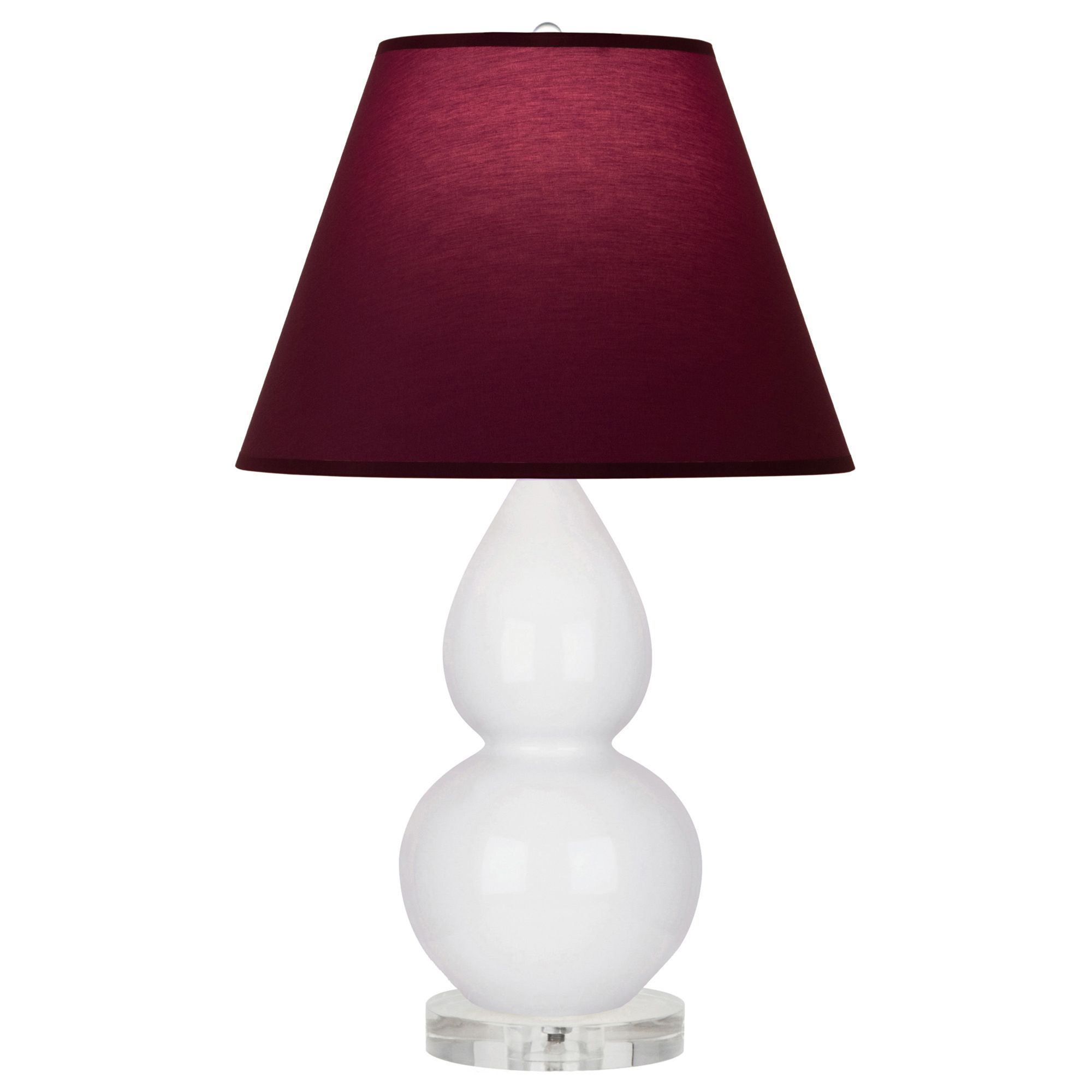 Image 2 Double Gourd 22"H Daisy And Lucite Lamp w/ Plum And Lavender Shade more views