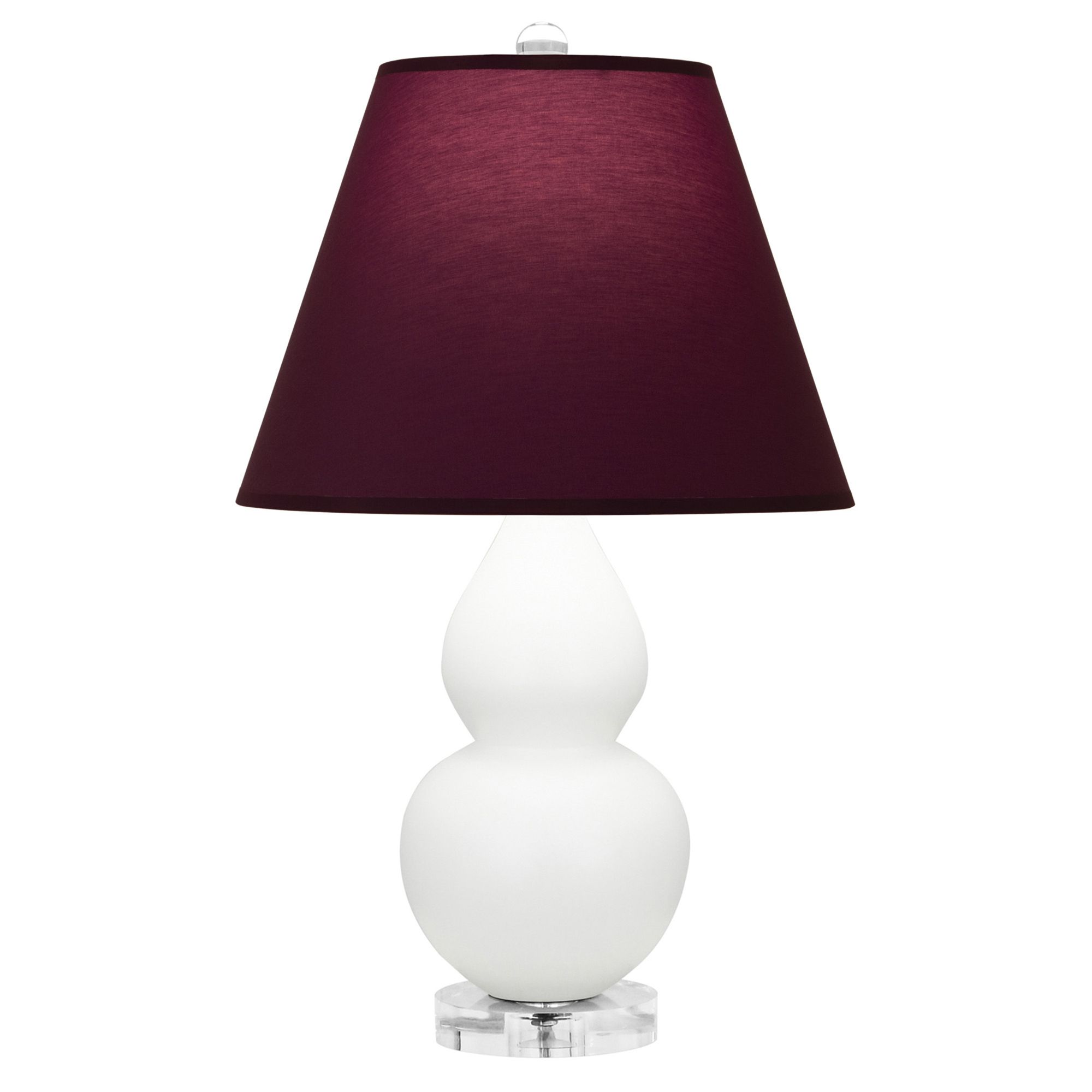 Image 2 Double Gourd 22"H Daisy And Lucite Lamp w/ Plum And Lavender Shade more views