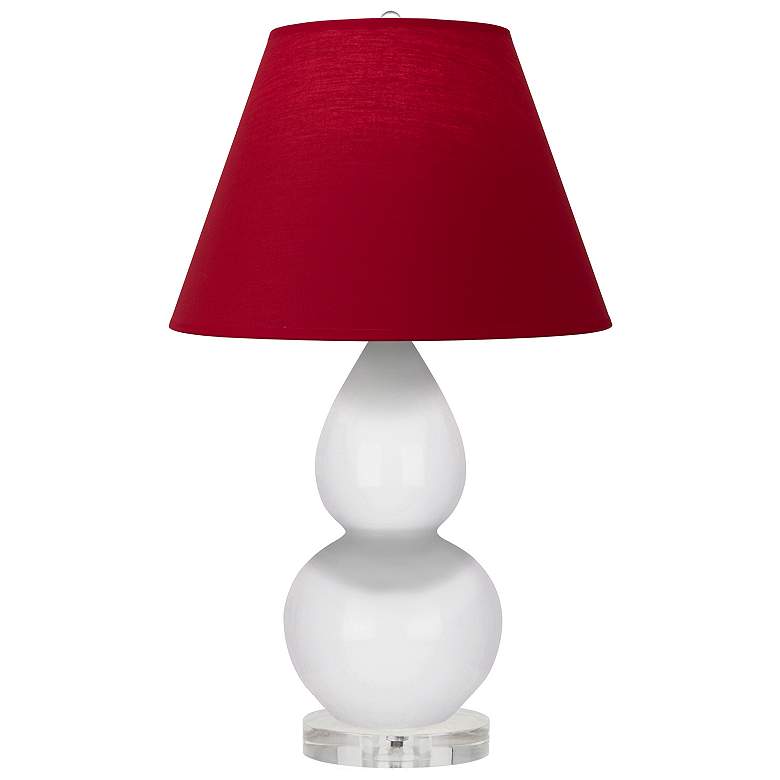Image 1 Double Gourd 22"H Daisy And Lucite Lamp w/ Rose And Ink Shade