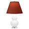 Double Gourd 22"H Daisy And Lucite Lamp w/ Tangerine And Taupe Shade