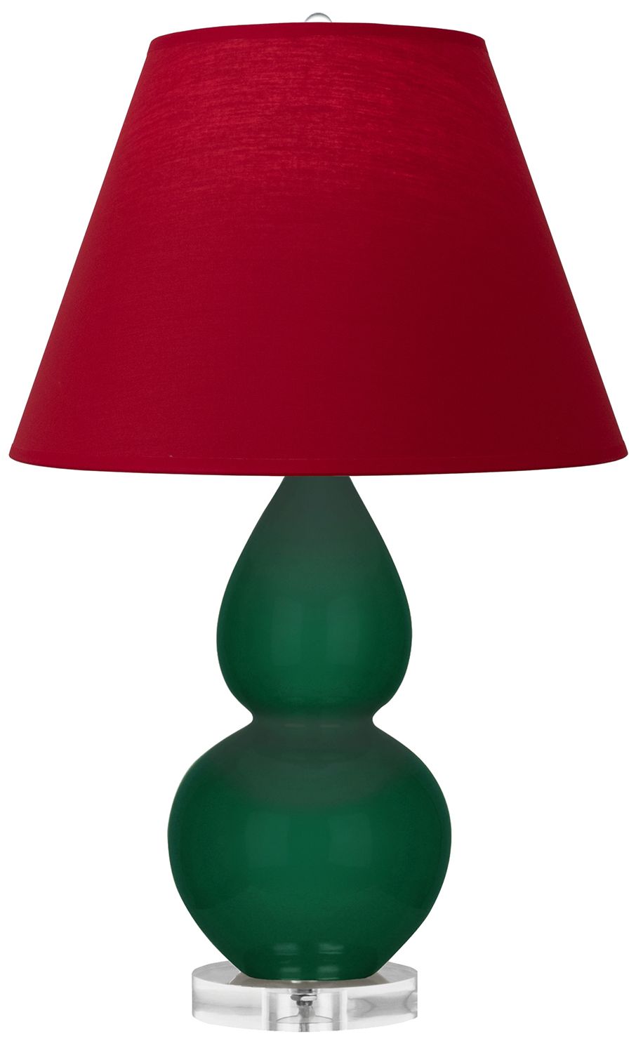 Double Gourd 22"H Jungle And Lucite Lamp w/ Rose And Ink Made to Order