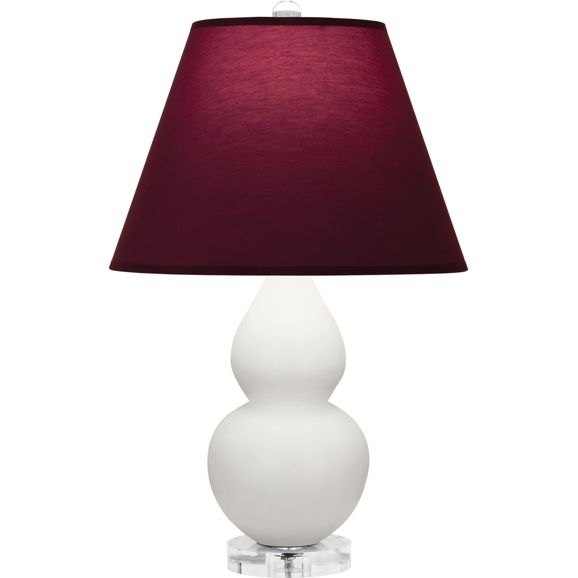 Image 2 Double Gourd 22"H Lily And Lucite Lamp w/ Plum And Lavender Shade more views