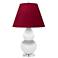 Double Gourd 22"H Matte Daisy And Lucite Lamp w/ Rose And Ink Shade