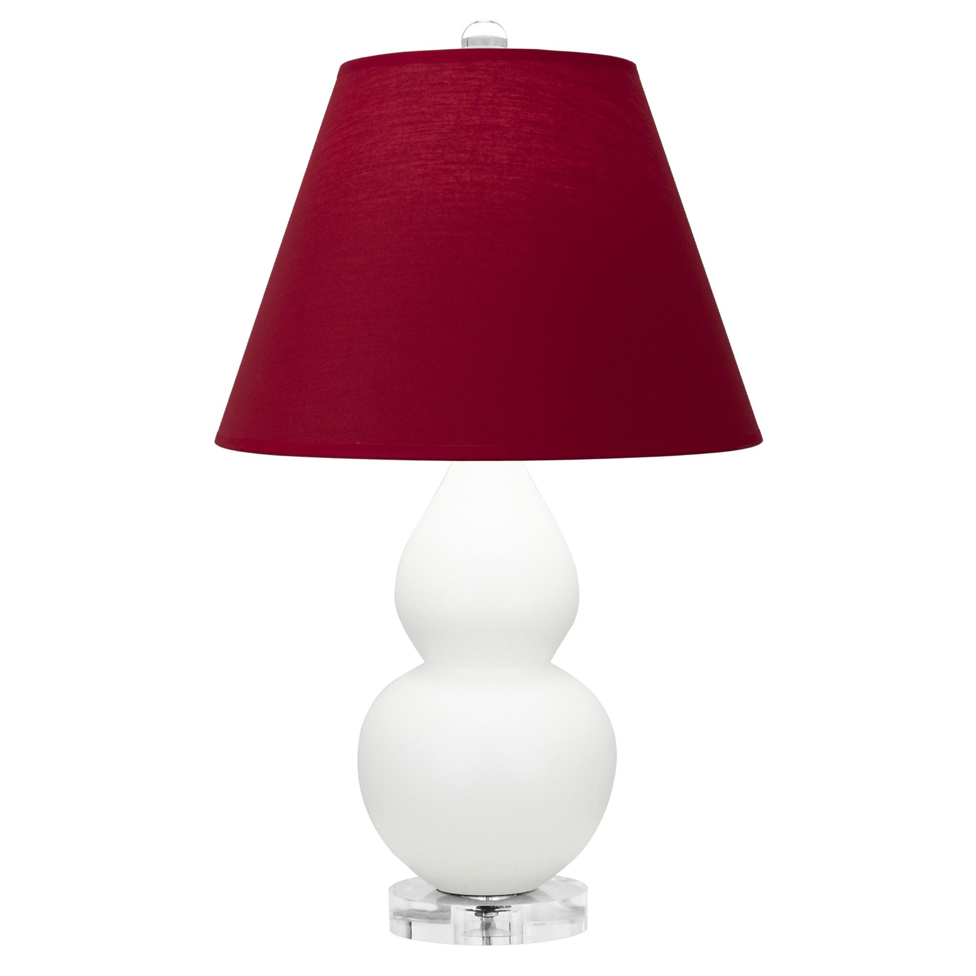 Image 2 Double Gourd 22"H Matte Daisy And Lucite Lamp w/ Rose And Ink Shade more views