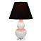 Double Gourd 22"H Matte Lily And Lucite Lamp w/ Ink And Rose Shade