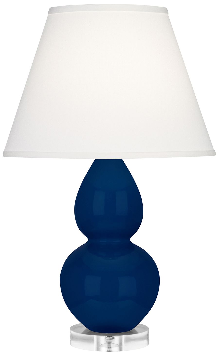 Double Gourd 22"H Small Cobalt & Lucite Accent Lamp w/Pearl Made to Order